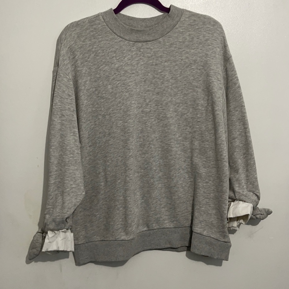 H&M sweatshirt with white button up sleeves